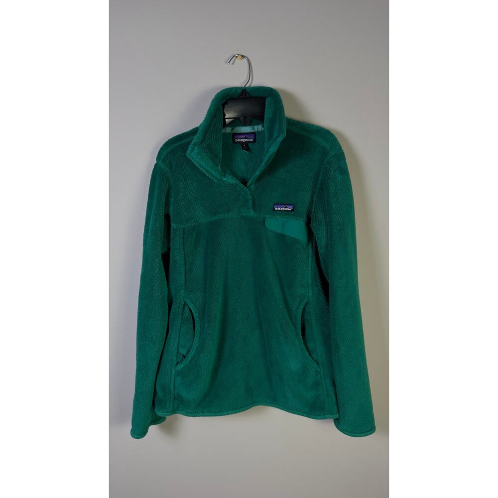 Patagonia Women’s Synchilla Snap-T Fleece Pullover Sz MTeal Green Polartec $139 - Picture 10 of 10